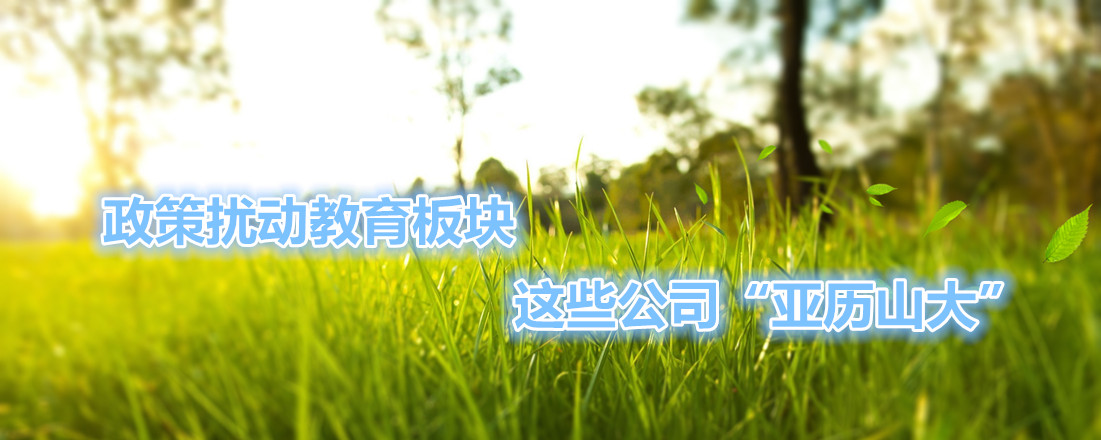 政策擾動教育板塊 這些公司“亞歷山大”