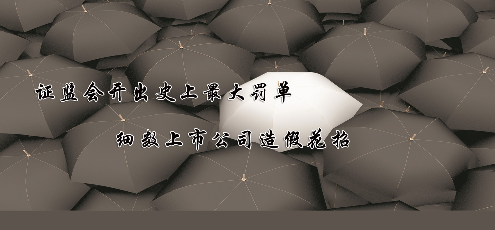 證監(jiān)會(huì)開(kāi)出史上最大罰單 細(xì)數(shù)上市公司造假花招